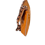 Chanel Orange Patent Leather Camellia Flap Pochette 2003