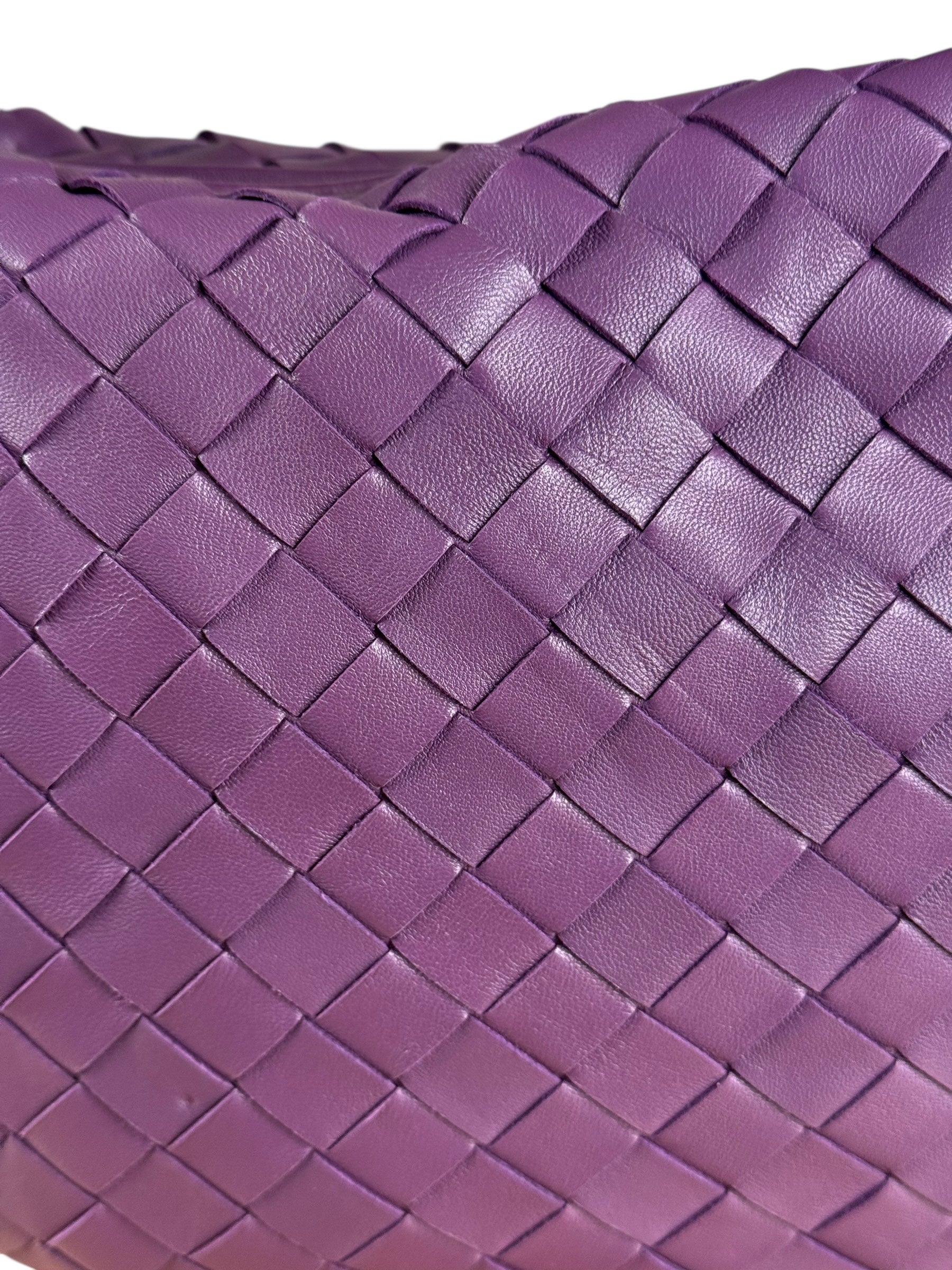 Bottega Veneta Purple Nappa Intrecciato Leather Jodie Hobo