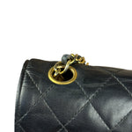 Chanel Black Quilted Half Moon Flap Bag 1990