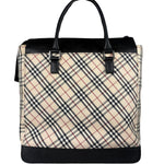 Burberry Beige Canvas Nova Check Tote Bag
