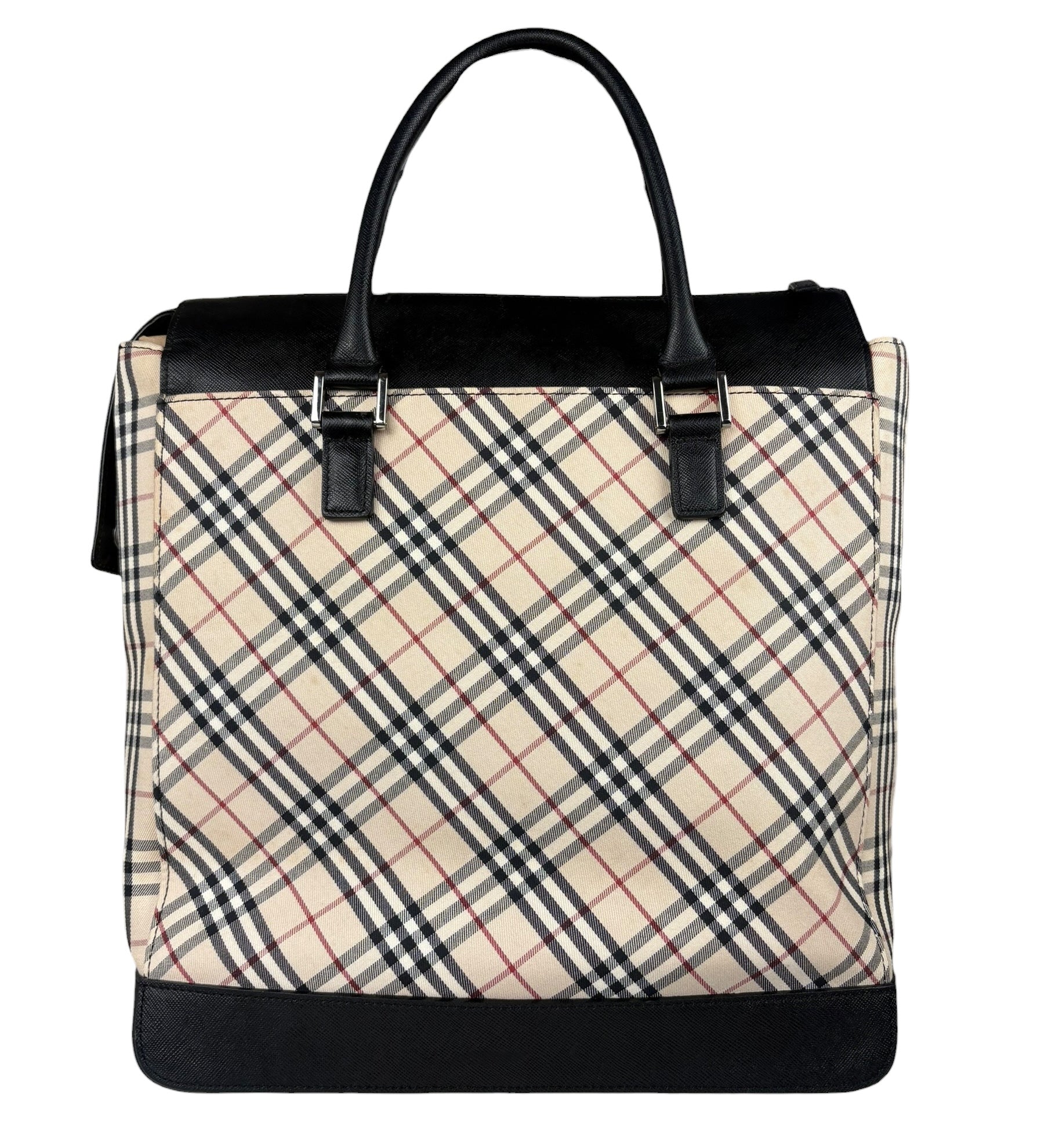 Burberry Beige Canvas Nova Check Tote Bag