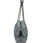 Chanel Grey/Black Quilted Nylon Bubble Shoulder Bag 2009