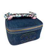 Chanel Denim Vanity Case Handbag 1997