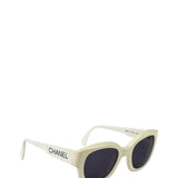 Chanel White Acetate Sunglasses 05247 10601