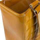 Chanel Vintage Yellow Leather Chocolate Bar Patent Tote Bag 2002