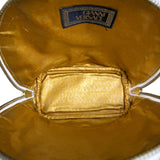 Versace Vintage Mini Osctrich Leather Top Handle Bag