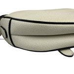 Christian Dior White Leather Saddle Hand Bag