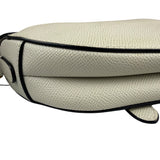 Christian Dior White Leather Saddle Hand Bag