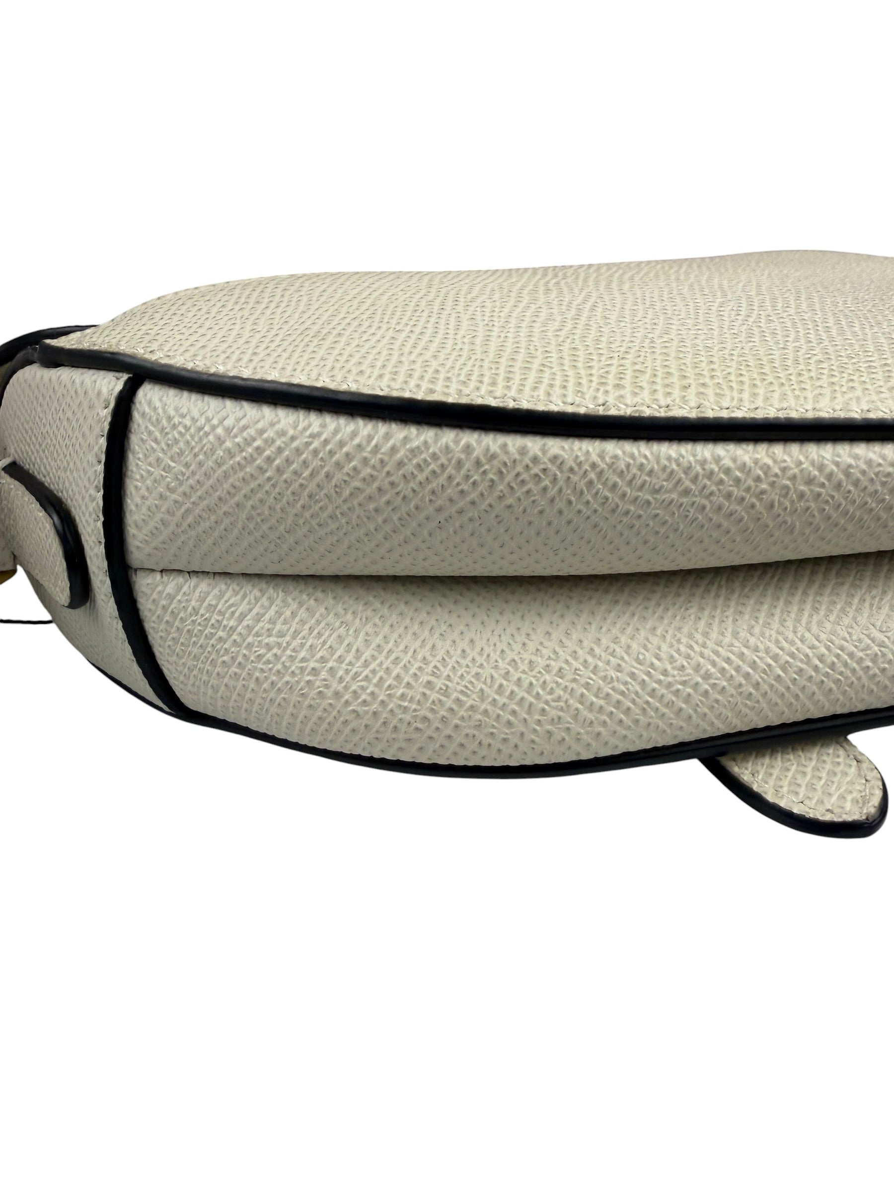 Christian Dior White Leather Saddle Hand Bag