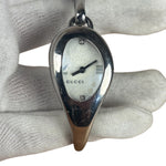 Gucci Silver Steel Horsebit Teardrop Watch
