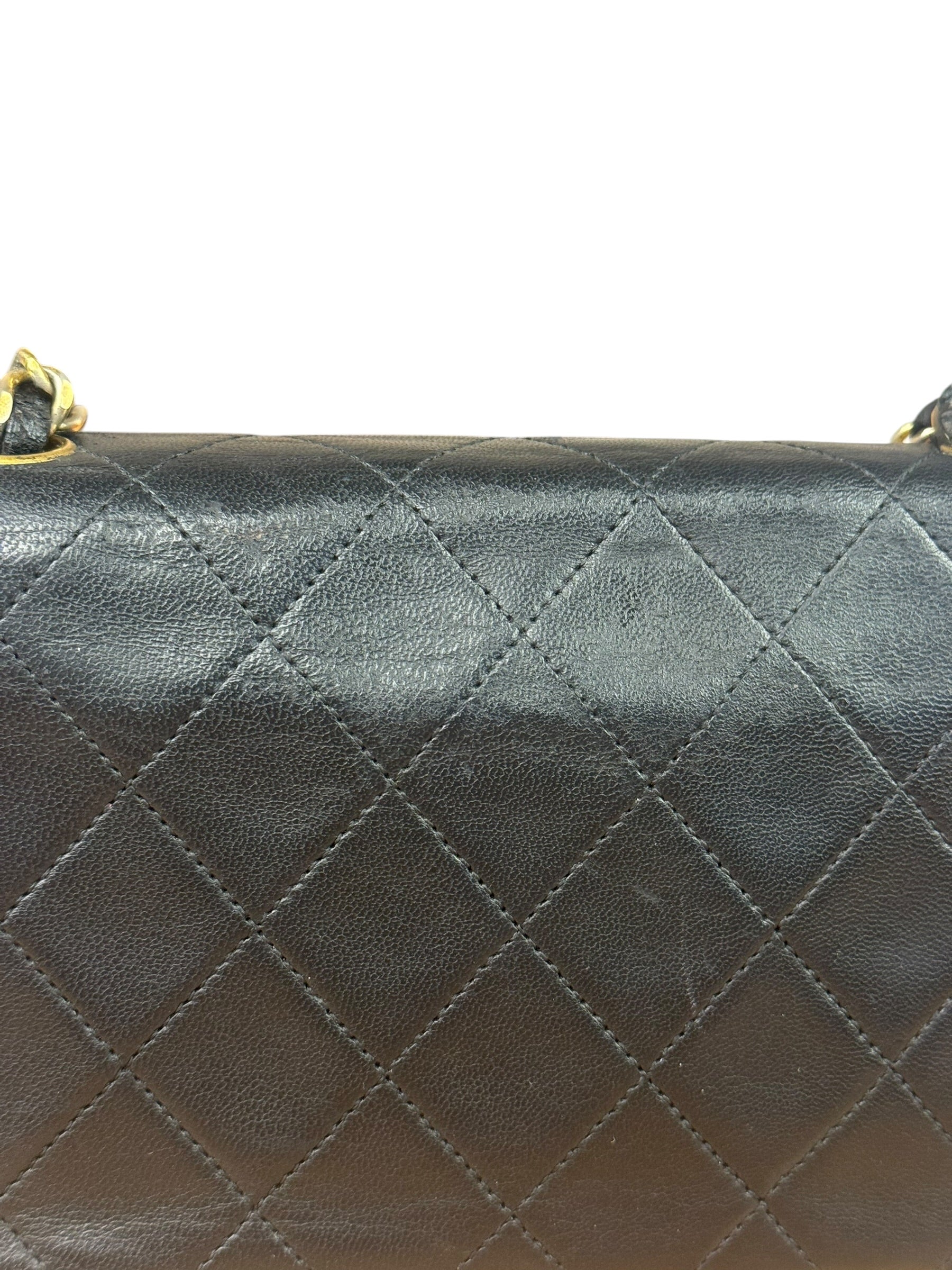 Chanel Black Quilted Leather Mini Flap Bag  2011
