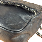 Chanel Black Classic Flap Tweed Shoulder Bag 2010