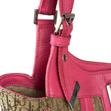Christian Dior Vintage Pink Leather Trim Diorssimo Street Chic Shoulder Bag