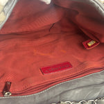 Chanel Grey Leather Ultra Stitch Classic Flap Shoulder Bag 1990