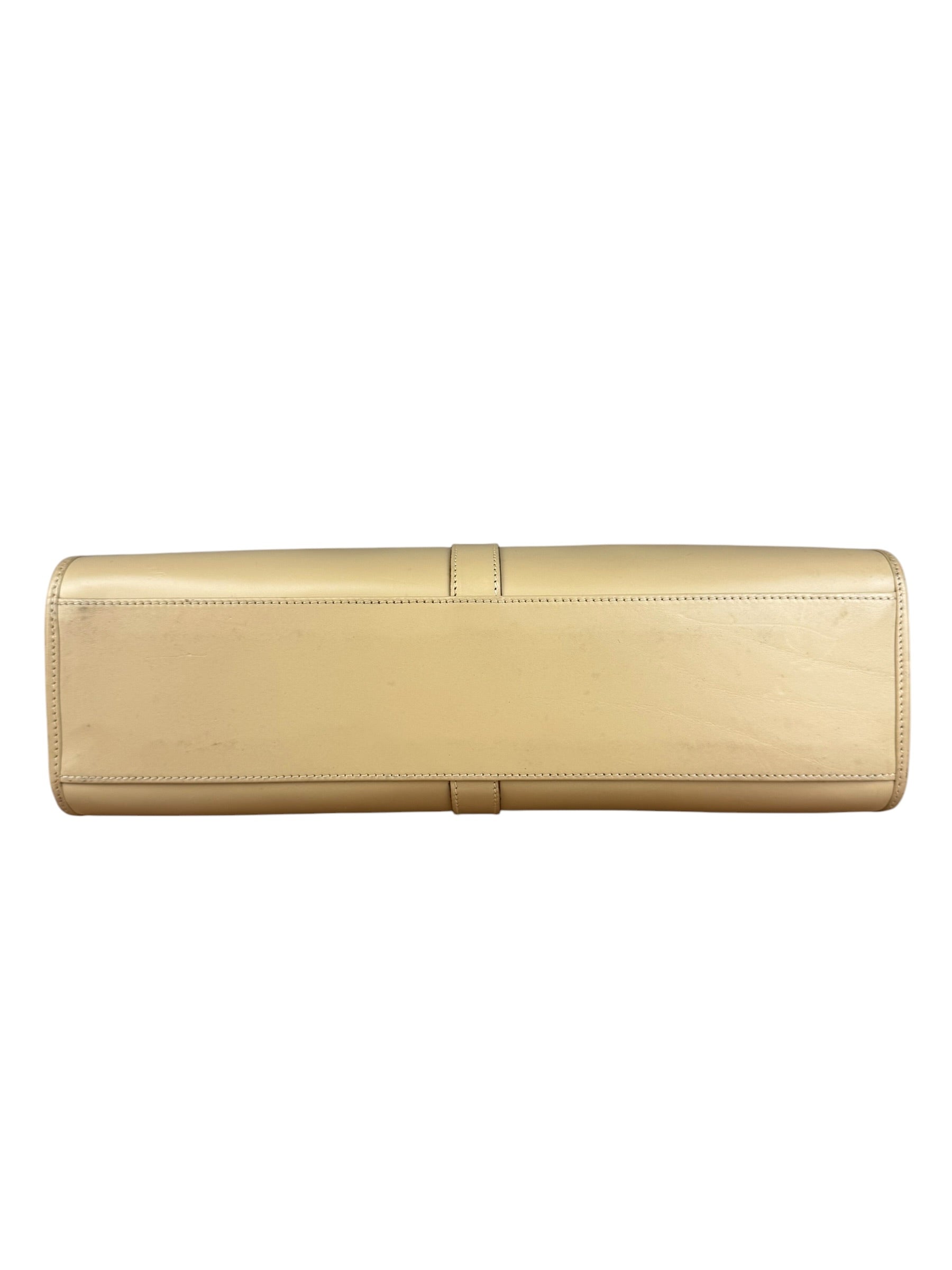 Gucci Vintage Beige Leather Jackie Tote Bag
