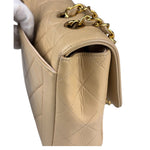 Chanel Vintage Beige Clair Quilted Leather Classic Flap Shoulder Bag 1955