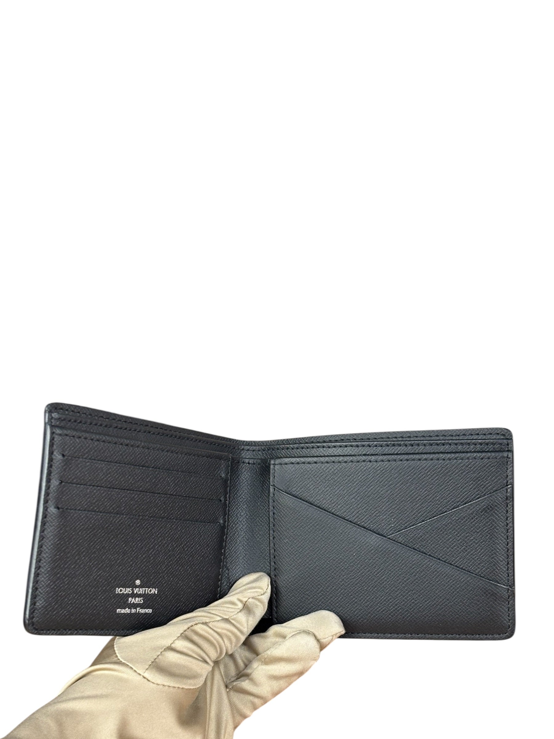 Louis Vuitton Black Leather Monogram Slender Multiple Wallet