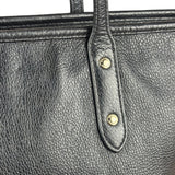 Coach Black Leather City Zip Tote Bag