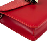 Bvlgari Red Calfskin Serpenti Forever Galuchat Crossbody Bag