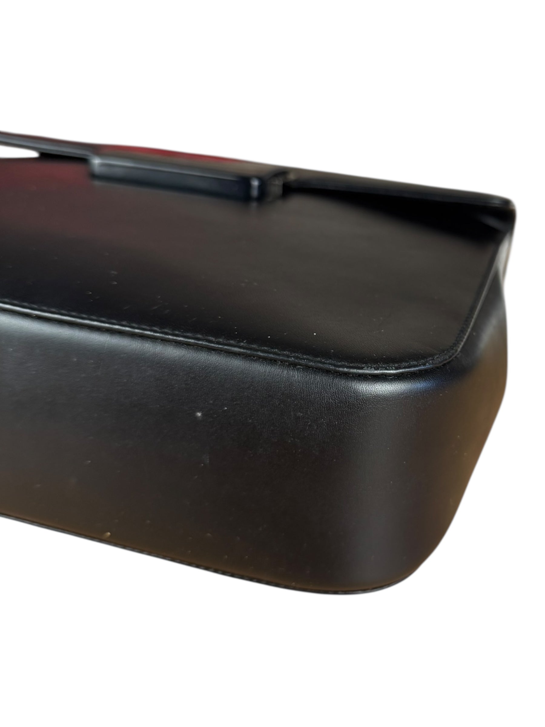 Prada Vintage Black Leather Top Handle Bag