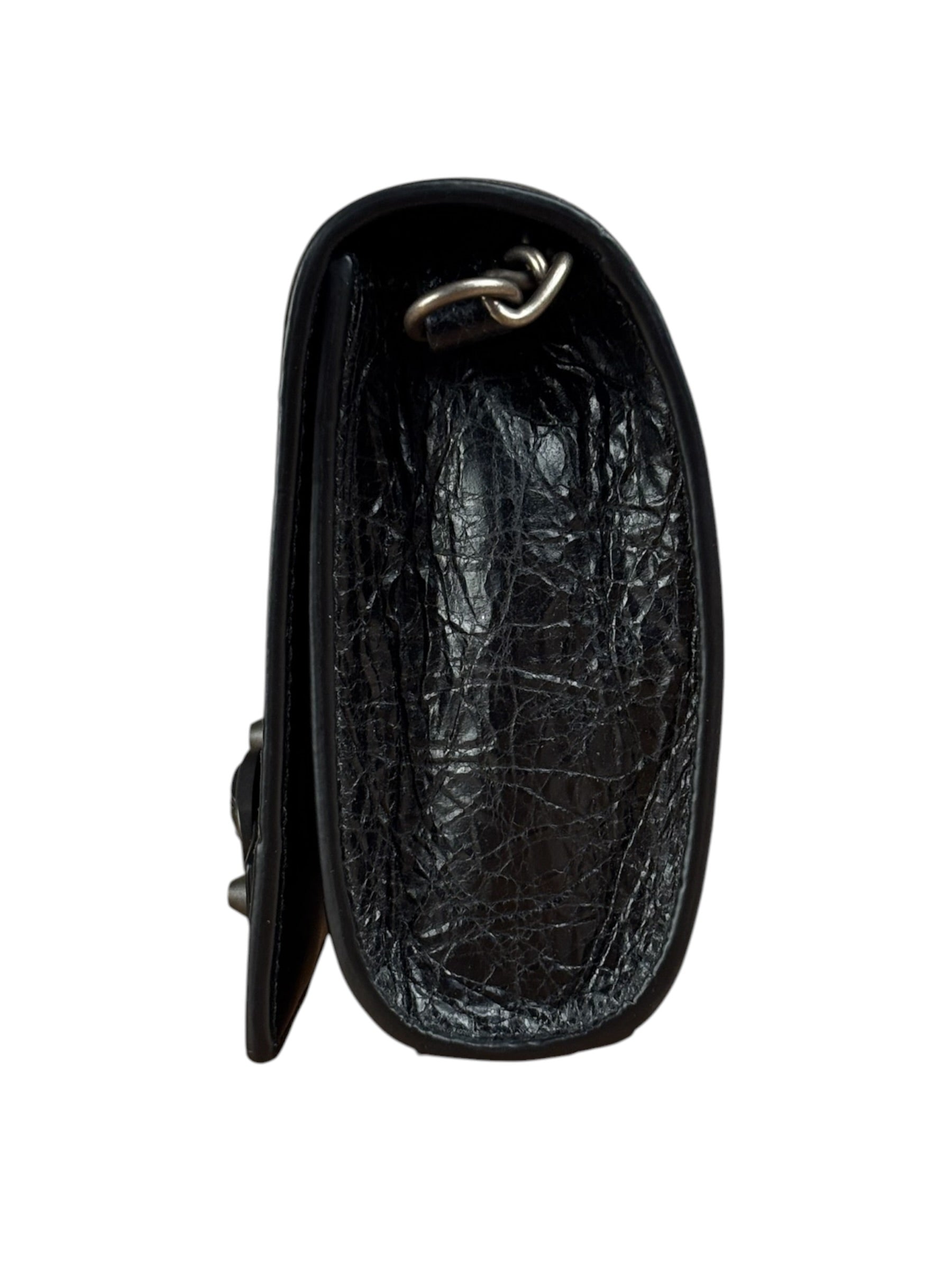 Balenciaga Black Leather Le City Clutch