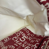 Chanel Vintage Red Canvas Rue Cambon Chain Tote 2002