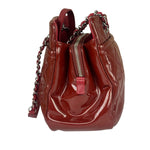 Chanel Red Patent Leather Chain Shoulder Bag 2012