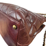 Chanel Burgundy Quilted Leather Portopello Bowler Bag 2014