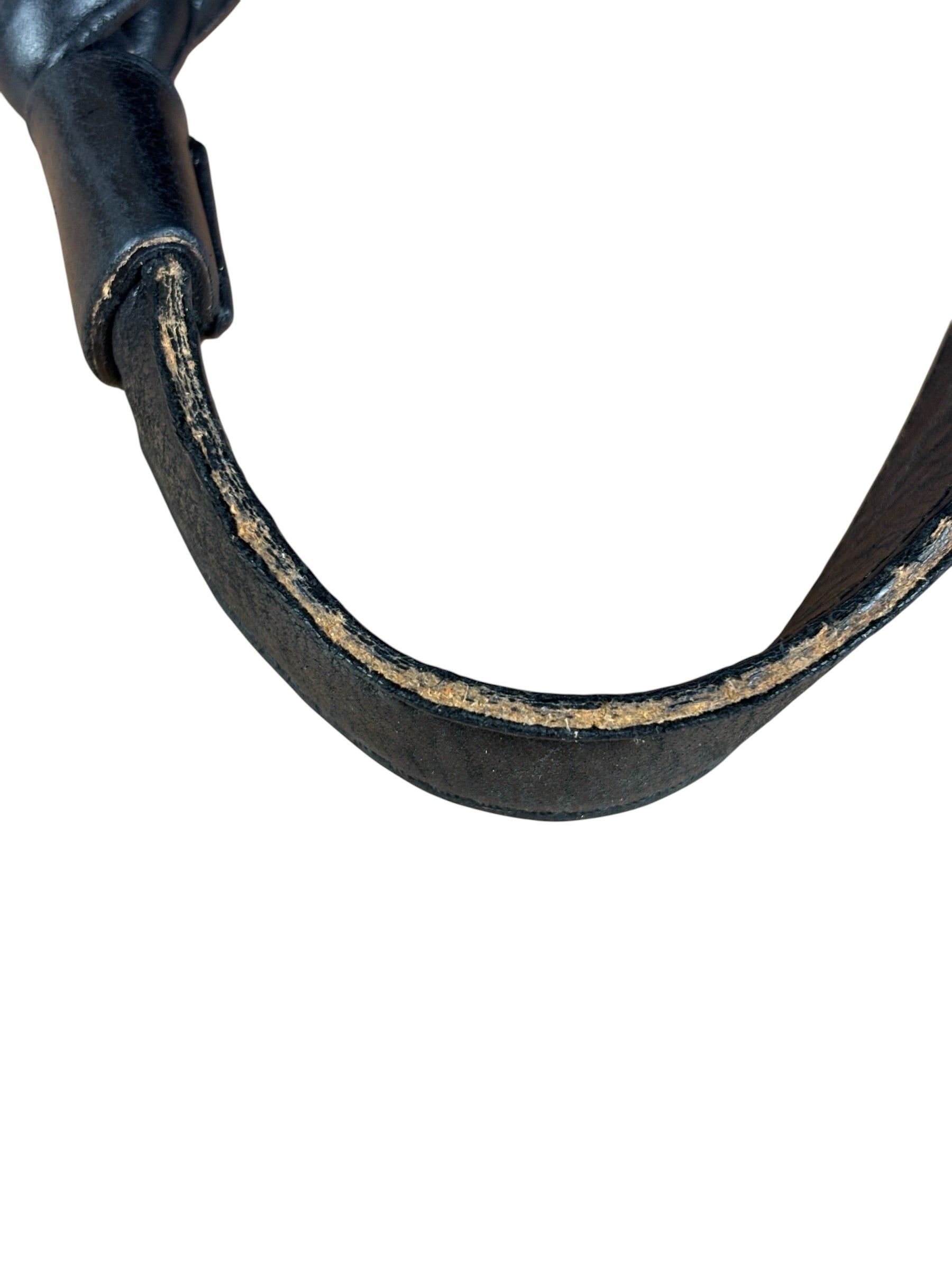 Chloé Vintage Black Leather Python Silverado Shoulder Bag