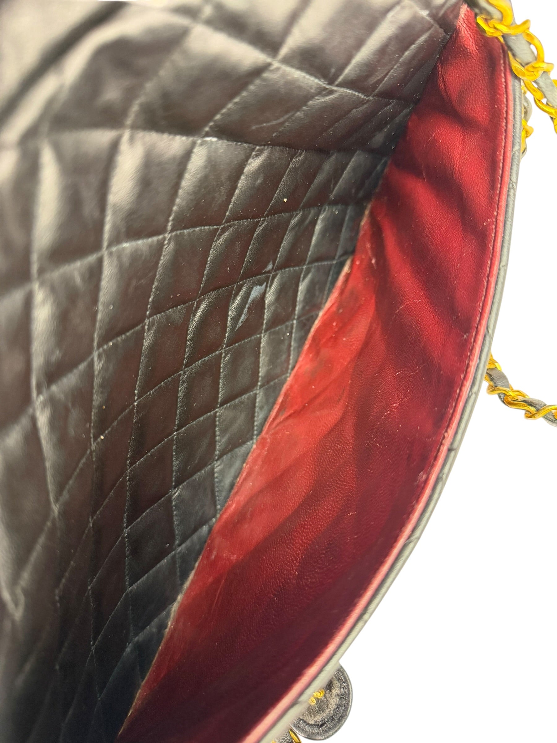 Chanel Black Quilted Lambskin Camera Bag 1989