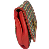 Fendi Colorblock Leather Woven Shoulder Bag