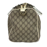 Gucci Beige/White Leather Trim GG Joy Boston Bag