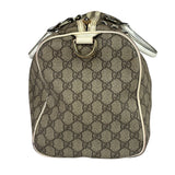 Gucci Beige/White Leather Trim GG Joy Boston Bag