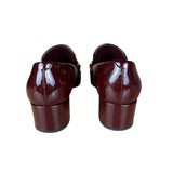 Burberry Burgundy Patent Leather Loafers