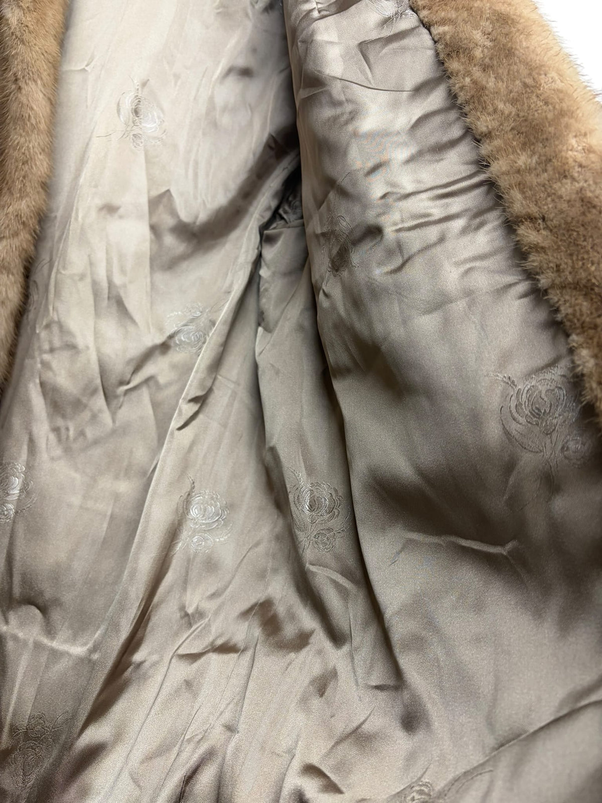 Vintage Blond Stripe Mink Fur Coat