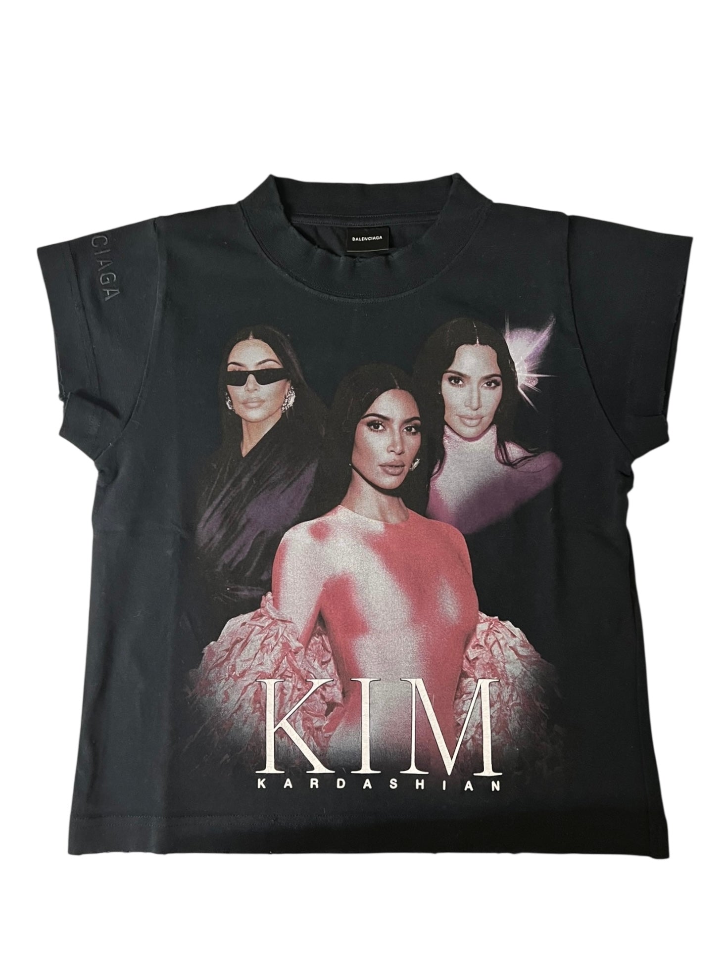 Balenciaga Kim K Distressed Baby Tee