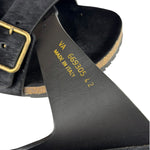 Yves Saint Laurent Black Jimmy Pony Hair Falt Sandal