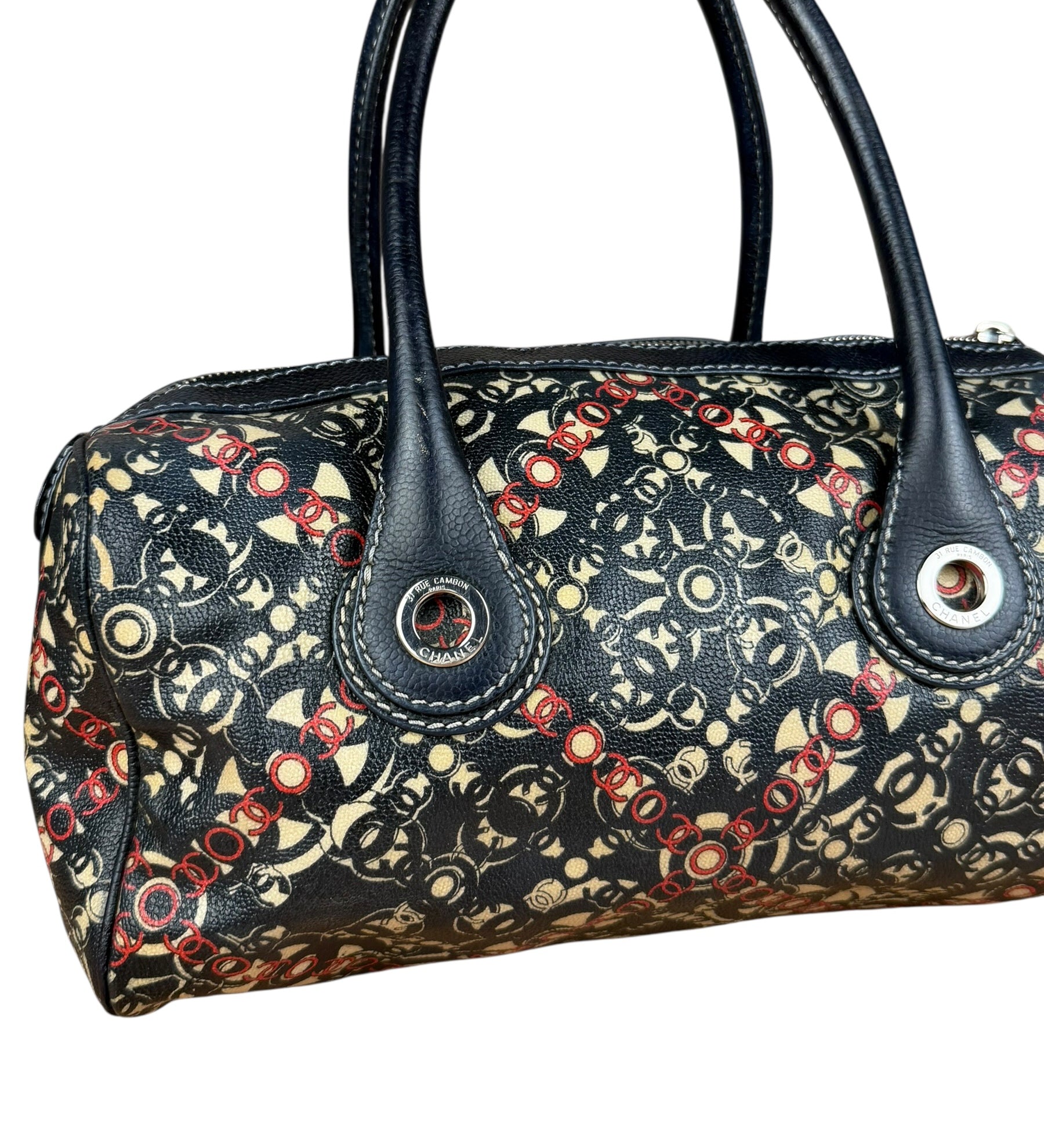 Chanel Vintage Coco Optic Bowler Bag 2006
