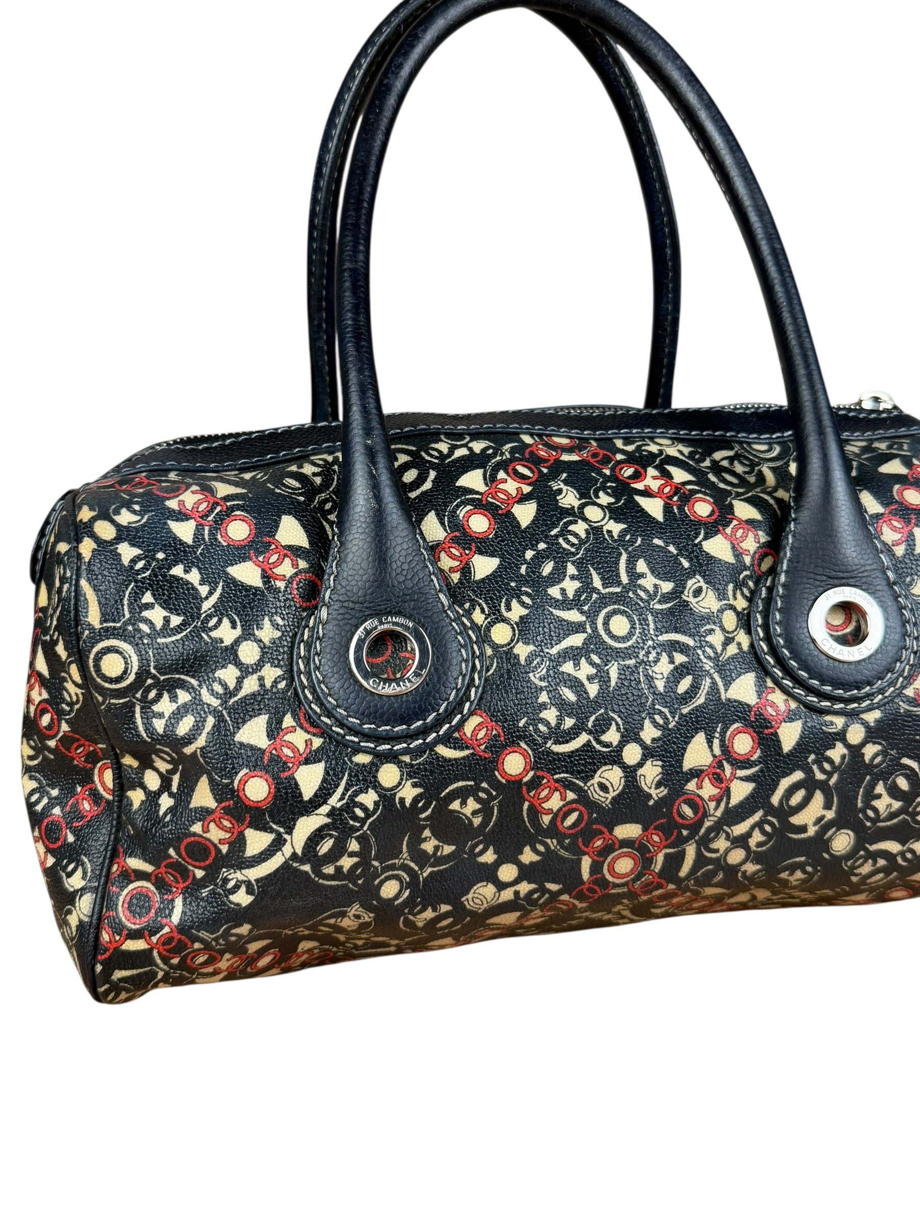 Chanel Vintage Coco Optic Bowler Bag 2006