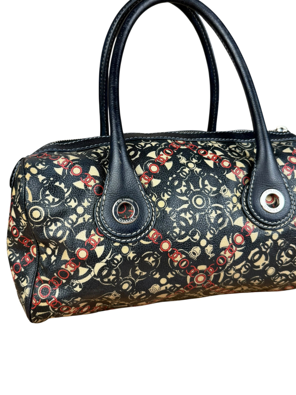 Chanel Vintage Coco Optic Bowler Bag 2006