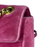 Gucci GG Marmont Pink Velour Chain Bag