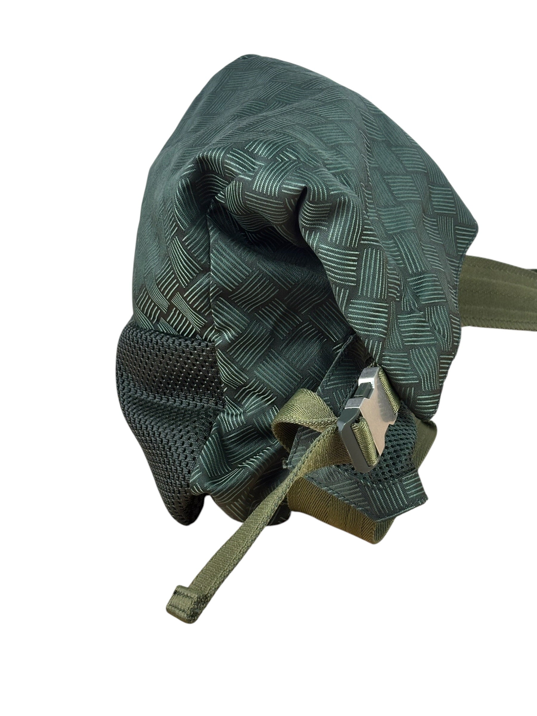 Bottega Veneta Green Nylon/Mesh Intrecciato Belt Bag