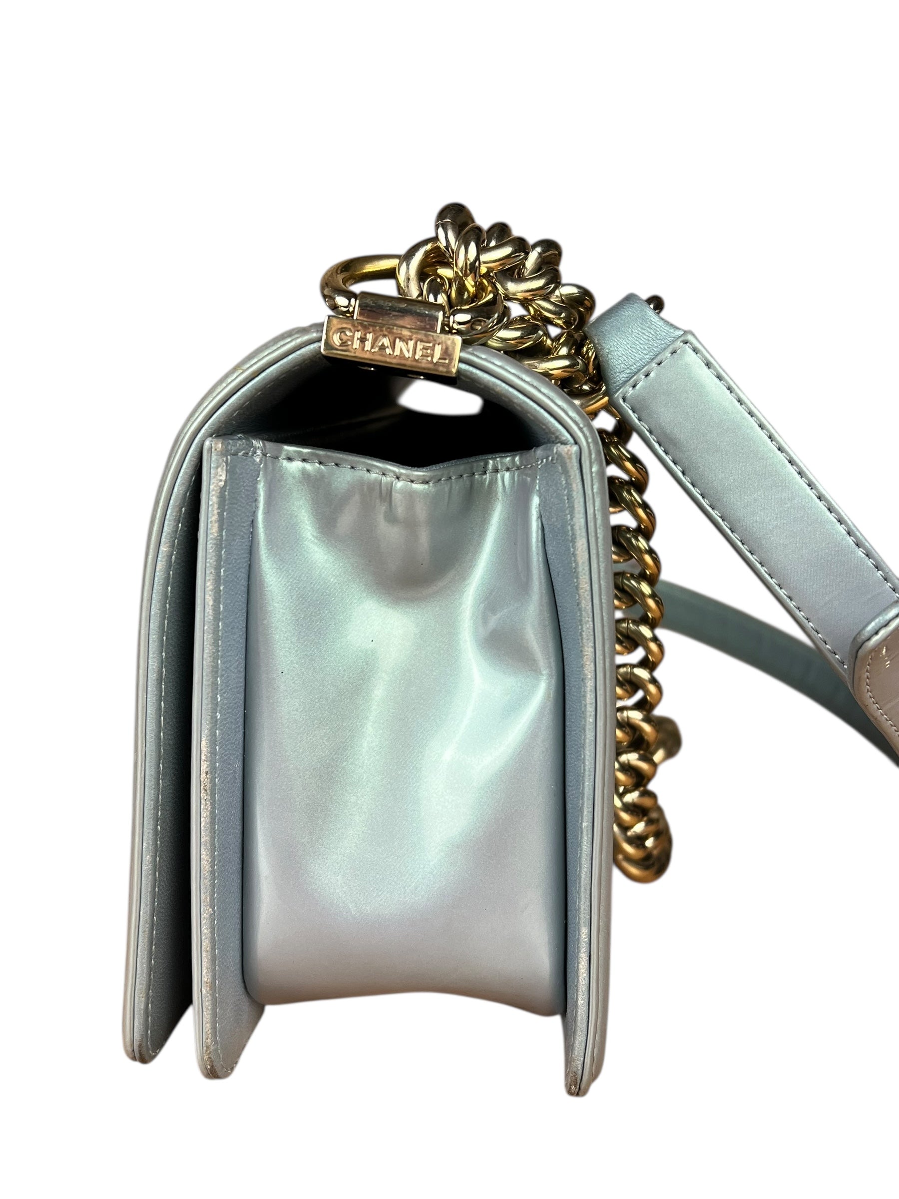 Chanel Medium Quilted Iridescent Boy Bag