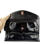 Chanel Vintage Black Patent Leather Envelope Chain Shoulder Bag 1998