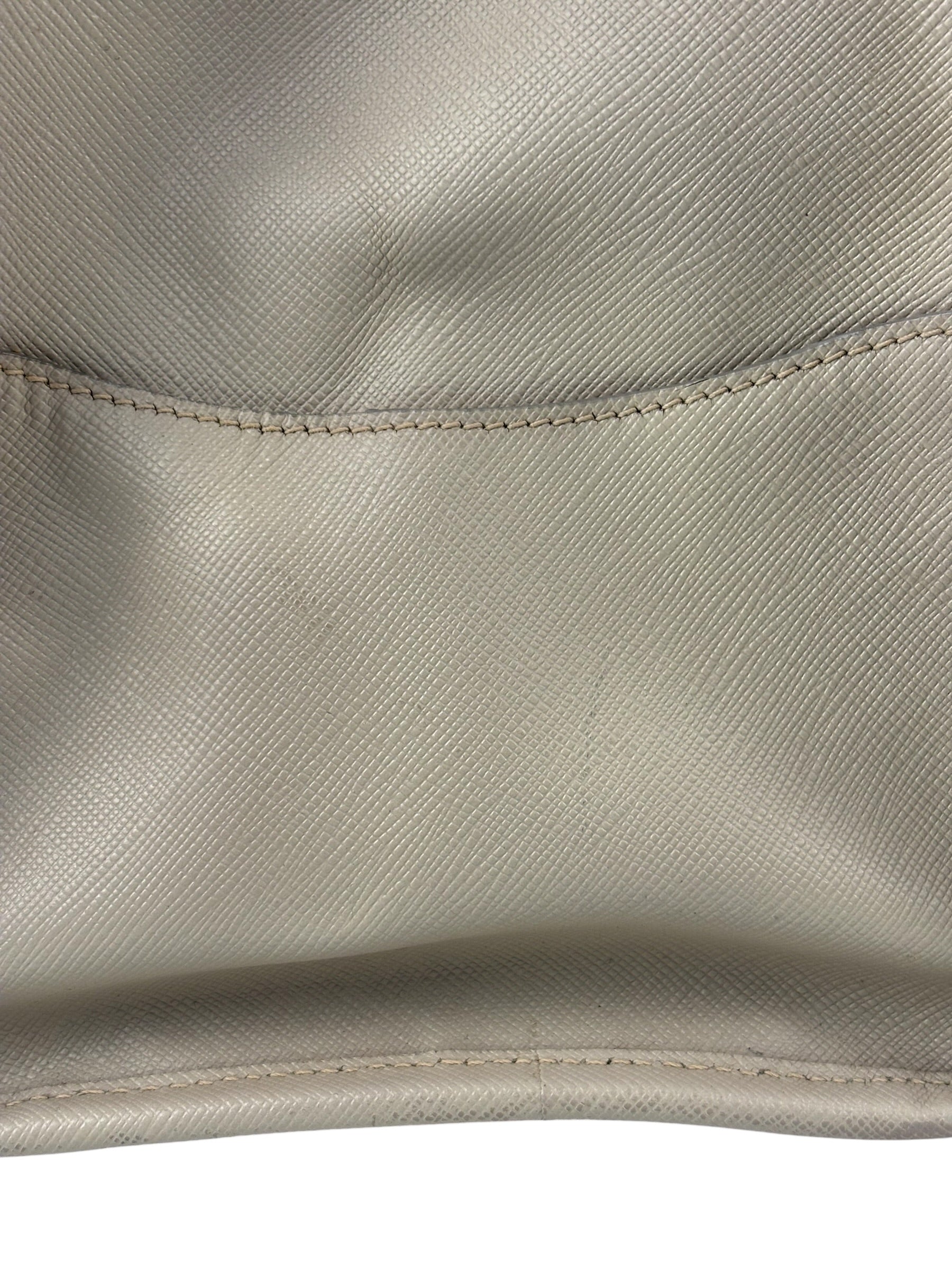 Prada Saffiano Lux Leather Grey 2Way Shopping Bag