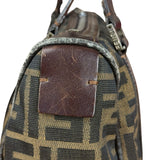 Fendi Vintage FF Zucca Print Mini Boston Handbag