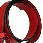 Gucci Red Leather Interlocking GG Belt