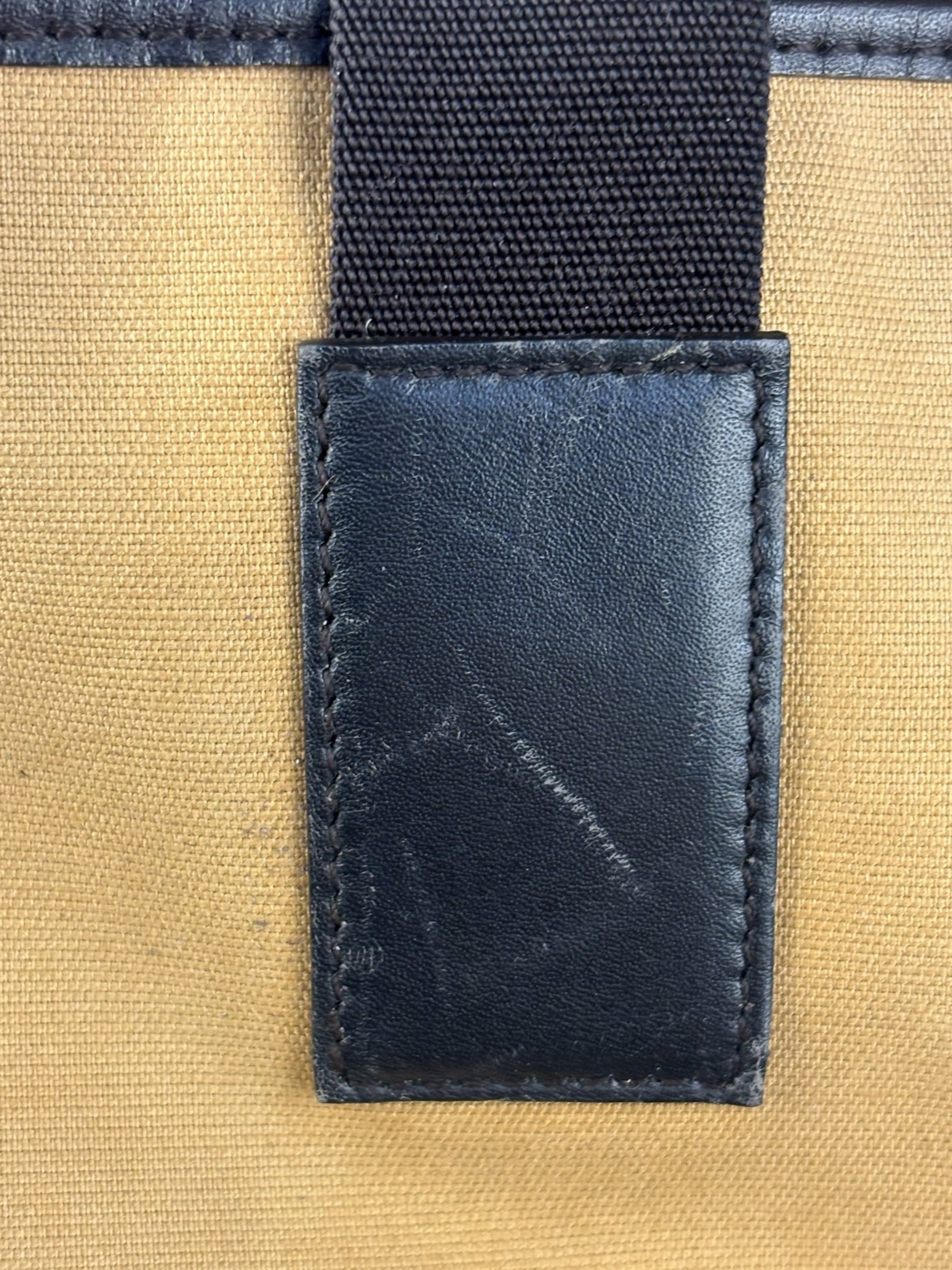 Gucci Vintage Brown Canvas Zip Tote