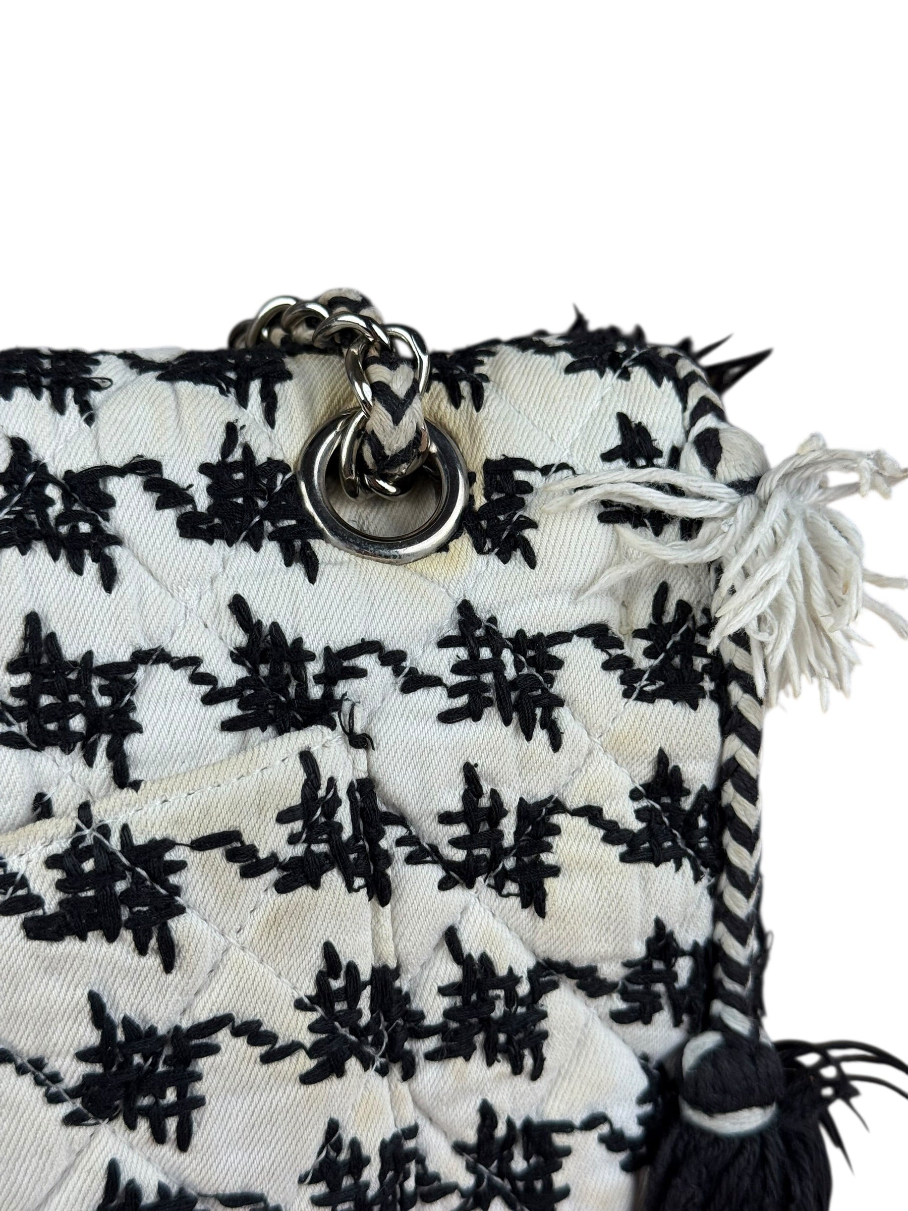 Chanel Tweed Woven Medium Classic Double Flap Bag 2014