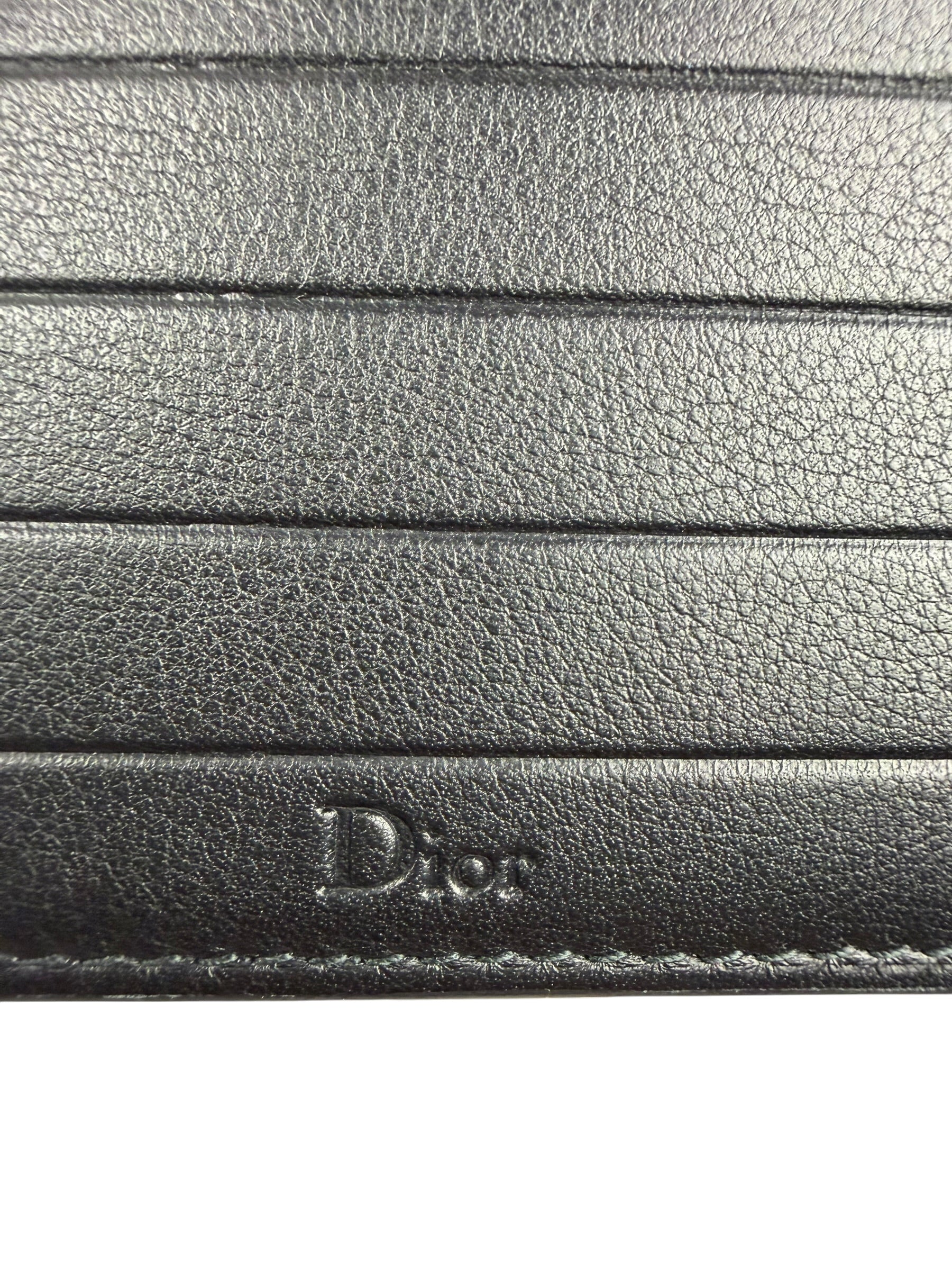 Christian Dior Red/Black Leather Card Holder